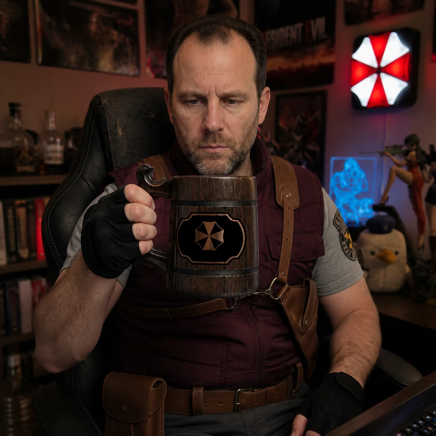 Umbrella Corporation Wooden Beer Stein