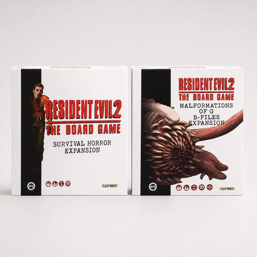 Resident Evil 2 Board Game Bundle with Survival Horror, and Malformations of G B-Files (2 Items)