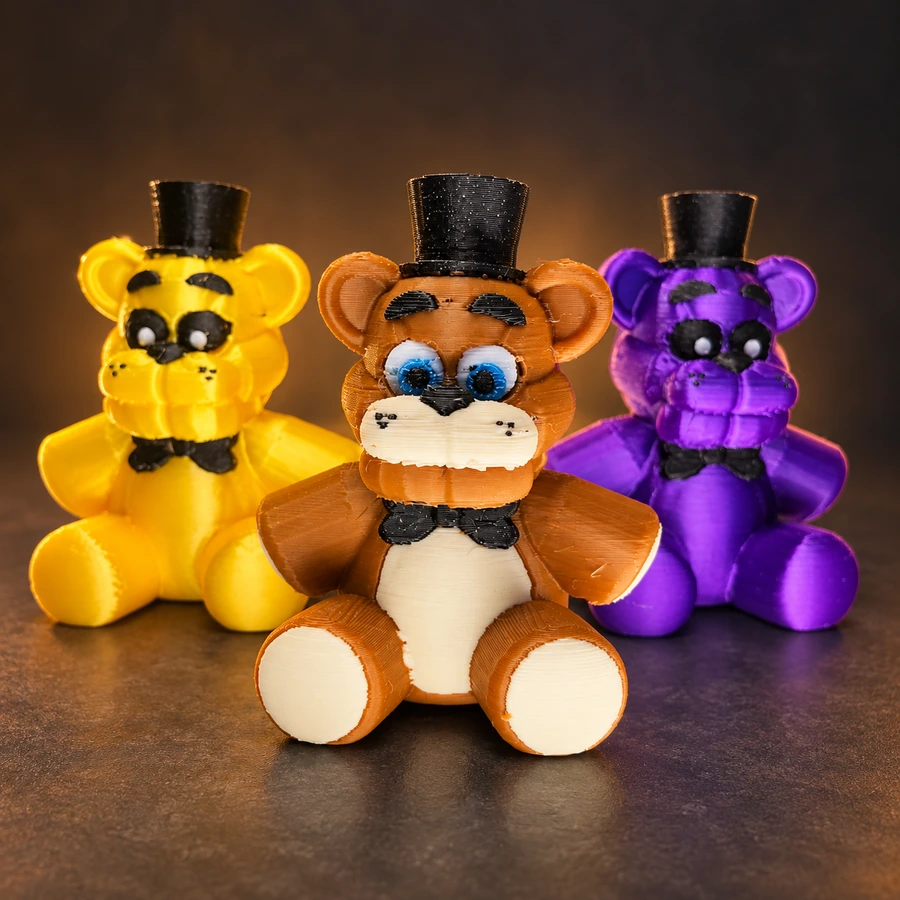 Freddy, Golden Freddy & Shadow Freddy — All 3 PLA Figure Bundle (Fan-made)