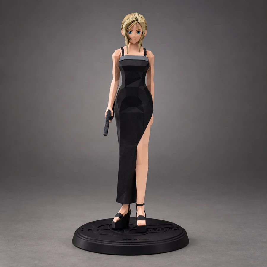 Aya Brea Parasite Eve Low-Poly Resin Figure - Large