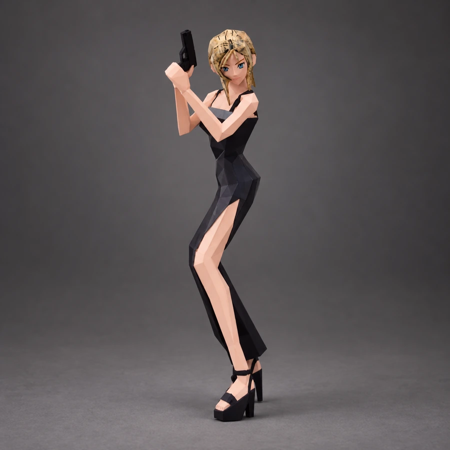 Aya Brea (2-B) - Large Low-Poly Figure