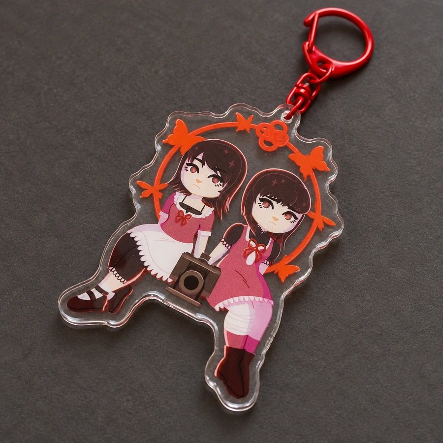 Fatal Frame Crimson Butterfly Acrylic Charm - Red Clasp