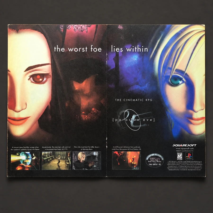 Parasite Eve 1998 Two-Page Print Advertisement