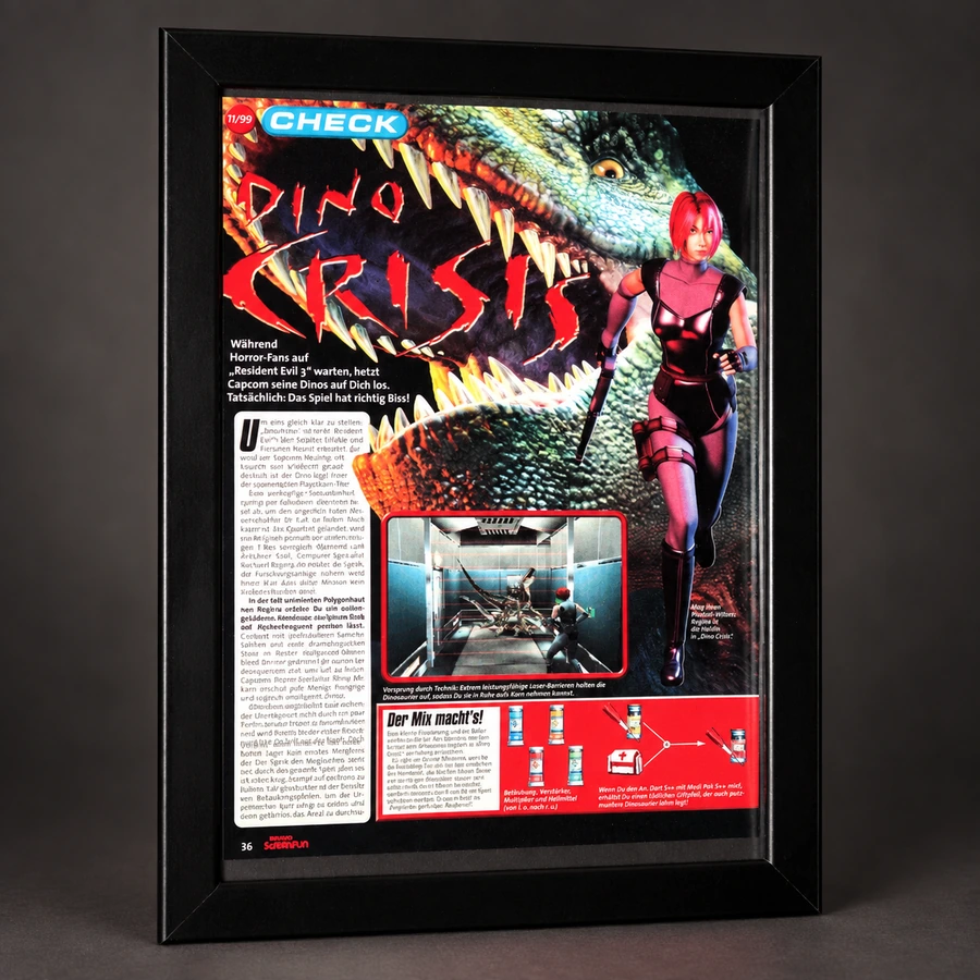 Dino Crisis Framed Magazine Review Page