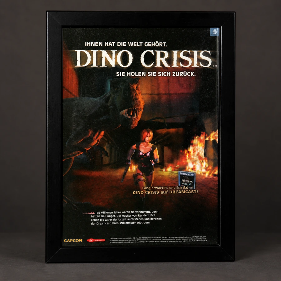 Dino Crisis Framed Promotional Advertisement - Used Paper