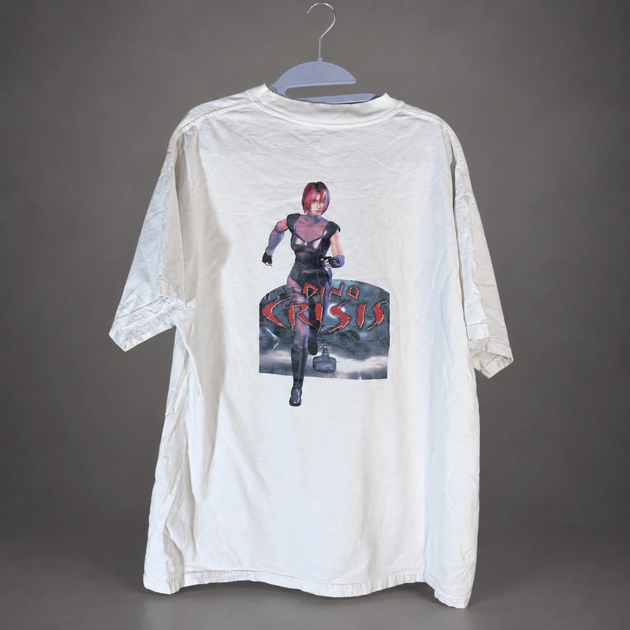 Dino Crisis White Graphic T-Shirt — Fixed XL