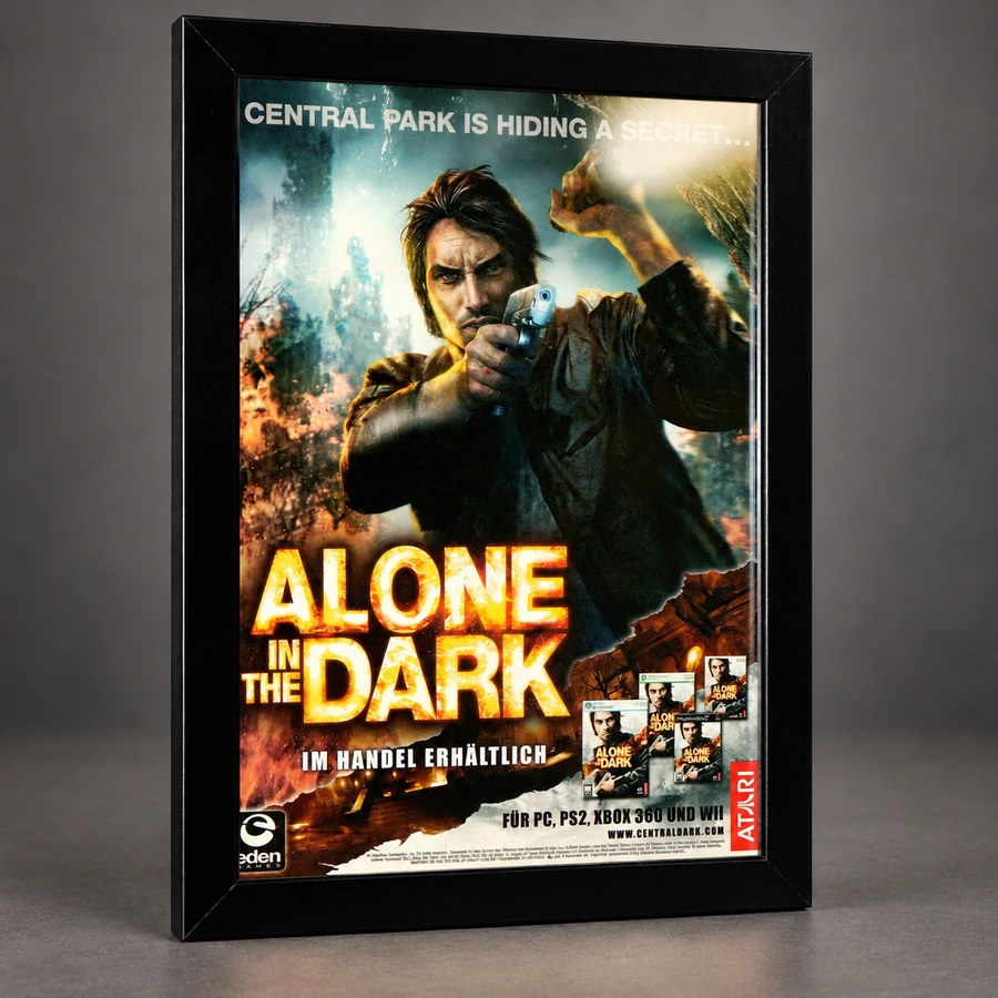 Alone in the Dark — Framed Printed Advertisement