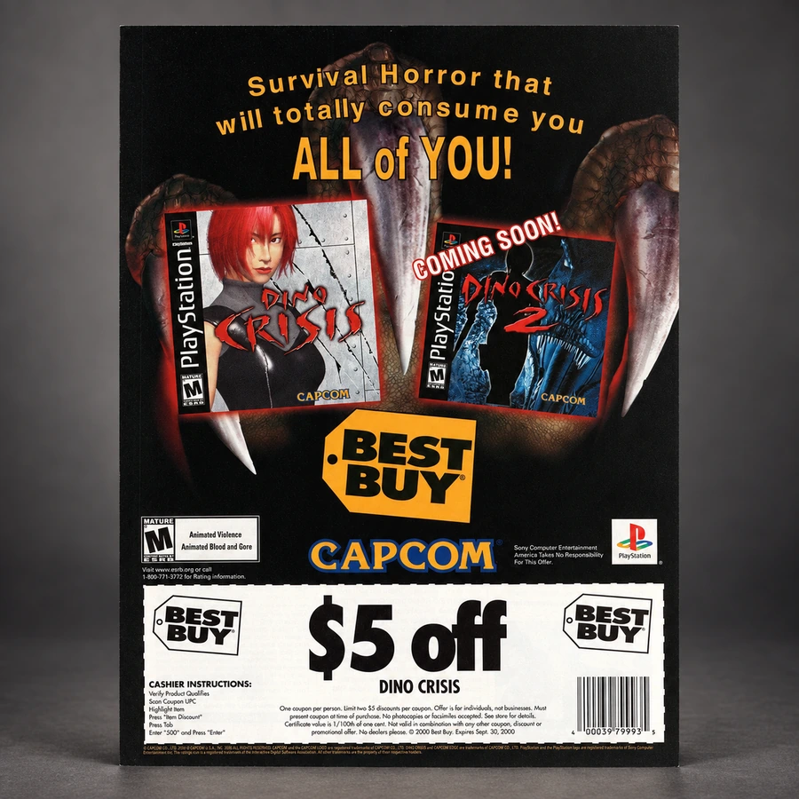 Dino Crisis 1 and 2 Best Buy Print Advertisement